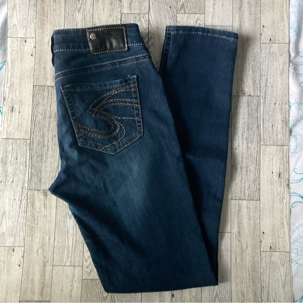 Silver Jeans Suki Stretch Skinny Dark Indigo Denim W27/L31
